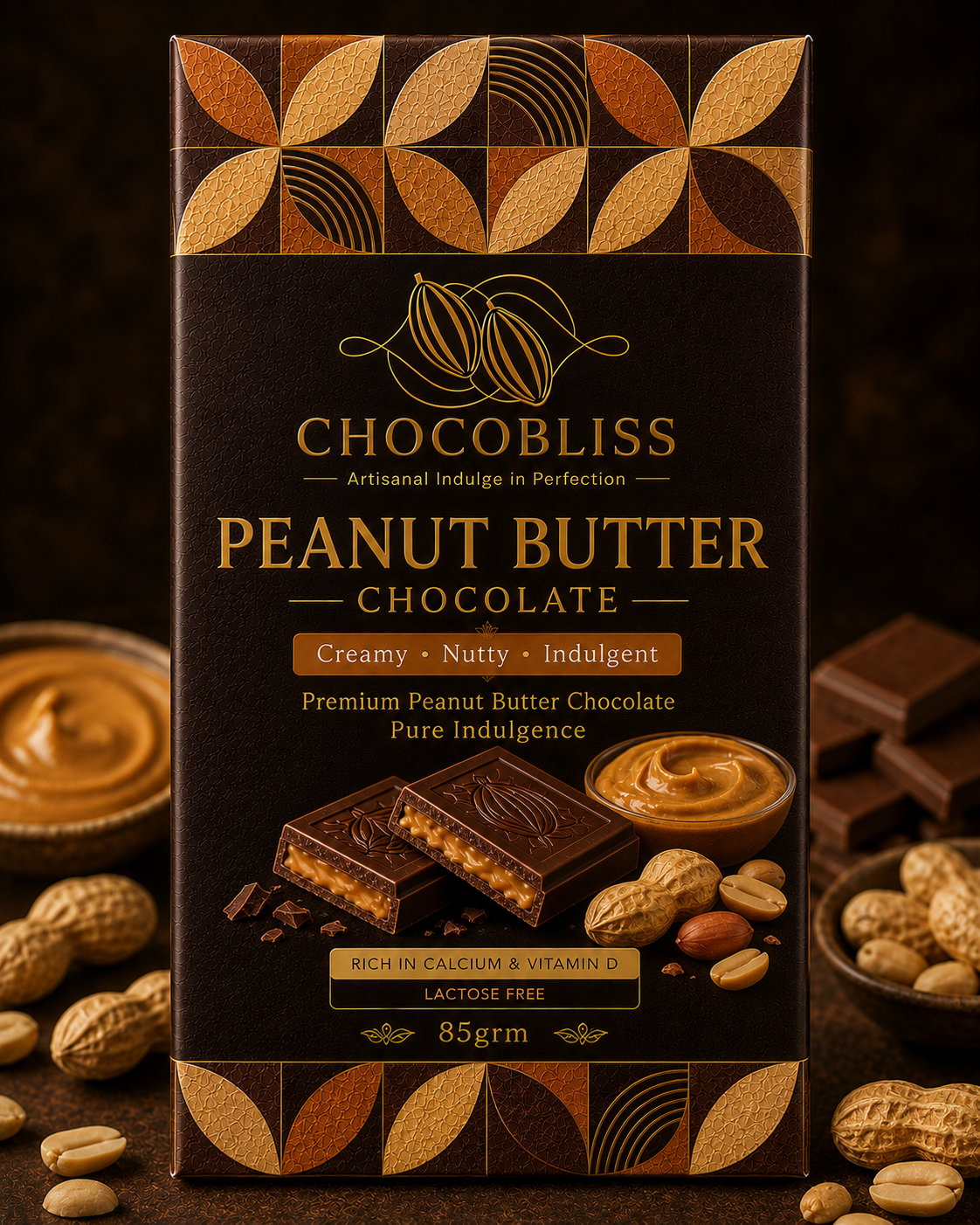 CHOCO BLISS PEANUT BUTTER CHOCOLATE BAR 85Grm