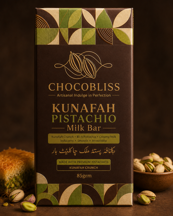 CHOCO BLISS KUNAFA PISTACHIO CHOCOLATE BAR 85Grm