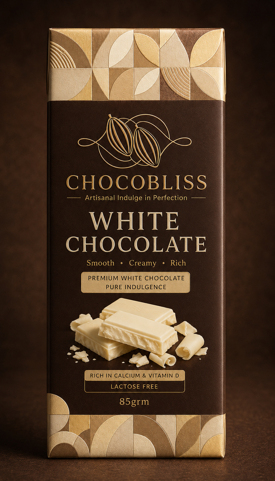 CHOCO BLISS WHITE CHOCOLATE BAR 85Grm